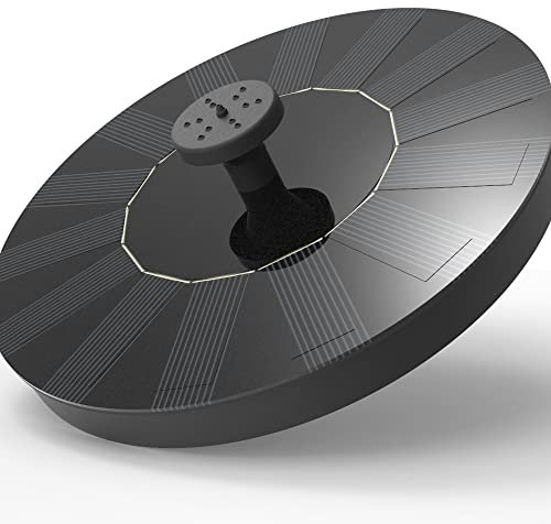 Solar Fountain, Solar Powered Bird Bath Fountain Pump with 4 Nozzles 1.4W Solar Panel Kit Water Pump, Outdoor Watering Submersible Pump for Pond, Pool, Garden, Fish Tank