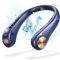 Nackenventilator – Blattlos Hals Ventilator Leise Wiederaufladbar Leichter USB Tragbarer Halsventilator mit 5 Stufen und 360°Luftstrom– mobiler Ventilator für Büro, Reisen, Sport, Geschenk (Blau)
