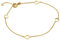 MIORE Schmuck für Damen Herz Armband mit kleinen Herzchen klassische Anker ArmKette aus Gelbgold 9 Karat 375 Gold, Länge 17-18 cm verstellbar