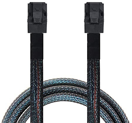 cablecc Internes Mini SAS HD SFF-8643 auf Mini SAS High Density HD SFF-8643 Datenserver-Disk-Raid-Kabel, 50 cm