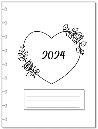 2026 Monthly Planner Calendar Refills for 9 Disc Classic Planners, Loose-Leaf Inserts, 12 Month 9-Disc Planner, 7x9.25 Size Monthly Calendar Refills (Love)