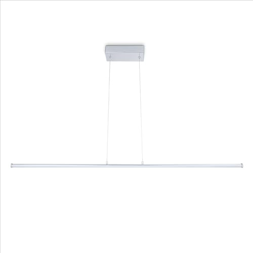 Paco Home Luminaria Suspensión Comedor Decoración Salón LED Colgante Dormitorio Comedor Moderna Estilo, Tipo de lámpara:Tipo 4, Farbe_MuVa:Chrome - Weiß