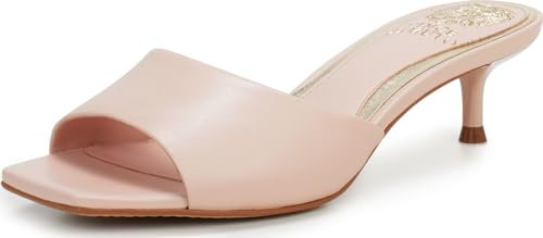 Vince Camuto Women's Faiza Kitten Heel Mule Sandal, Pale Peony, 7