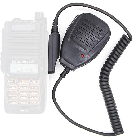 Högtalarmikrofon för Baofeng UV-9R, UV-9R PLUS, UV-5S Walkie Talkie, högtalare handmikrofon med 360° roterande fast klämma reservdelar