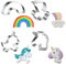 LunarCharm Lot de 4 emporte-pièces en acier inoxydable - Motif licorne et étoile - Cadeau pour enfants