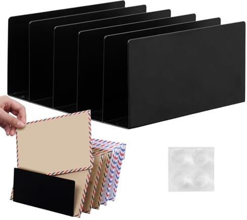 Organizzatore verticale di documenti, divisori verticali in metallo, raccoglitori documenti per ufficio scrivania cassetto libro e posta