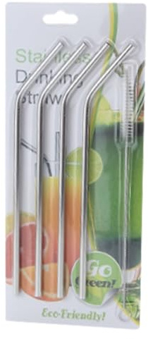 Cannucce Set | Cannucce Riutilizzabili Con Spazzola Di Pulizia - Forniture Per Festa Per BBQ Casa Esterna Spiaggia Vacanze Campeggio | Per Uscite e Libero