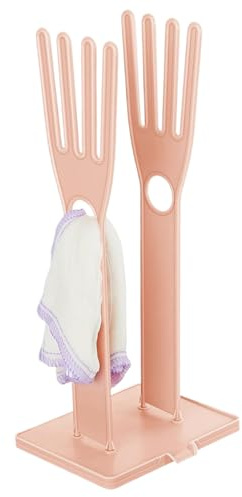Peosaard Porte-Gants à Vaisselle, Porte-Gants de Cuisine, Plat en Plastique en Forme de Doigt avec Trou Suspension, Support séchage Amovible avec bac d'égouttage pour Longs, Courts, Chiffons
