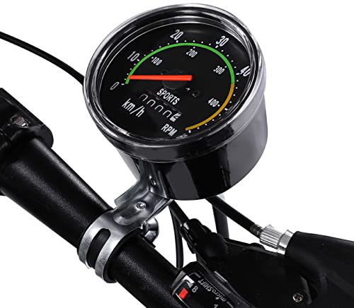 Qcwwy Computer da Bicicletta Meccanico, Tachimetro per Bici in Lega di Alluminio per Bici da 26 a 29 Pollici Pezzi di Ricambio per Biciclette
