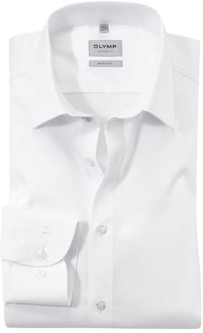 Olymp Herren Hemd LEVEL 5 BODY FIT extralange Ärmel- Gr. 39, Weiß