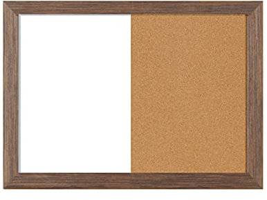 RENRUIRUI Tableau Blanc Magnétique Et Tableau Combiné en Liège Petit Babillard De Message Encadré Mural,pour Le Plan De Planification des Tâches Ou Le Tableau De Vision 30X40CM