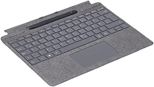 Microsoft Surface Pro Signature Keyboard (Platin) im Bundle mit Slim Pen 2 | kompatibel mit Surface Pro (11. Edition), Surface Pro 9 & Surface Pro 8