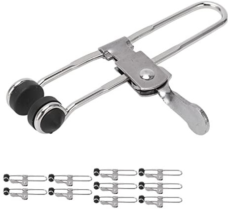 10PCS Lever Action Grid Clamps, Universal Lever Lock Rubber Head Clamps, Multifunctional Stainless Steel Grid and Line Clamps