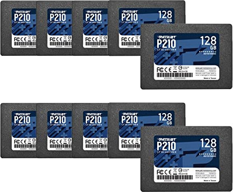 Patriot P210 SSD SATA 3 de 128 Go, Disque SSD Interne, 2,5 Pouces, Lot de 10, quantité de 10 - P210S128G2510