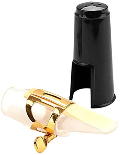 BESTonZON Altsaxophon Mundstück Satz Mit Metallligatur Und Kunststoffkappe Transparentes Saxophon Zubehör Für E-alto Langlebiges Musikinstrumentenzubehör Für Anfänger Und Schüler