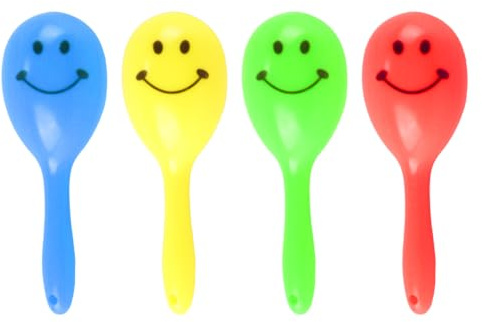 Ieron Mini Maracas de Arena de Colores con Forma de Loro, sonajero, Sonido Musical, Inteligente (Color Aleatorio)