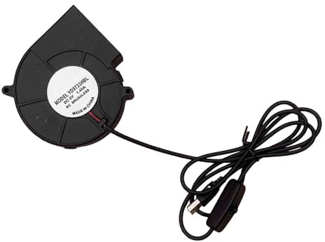RGYBAO Ventilador de bajo consumo USB de 5 V para parrilla de barbacoa e impresora 3D, refrigeración de 3600 rpm, rodamiento de bolas, disipación eficiente del calor
