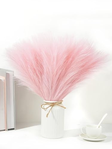 Künstliche Pampas Gras für Inneneinrichtung: 30 Stück Pink 55 cm - Künstliche Pflanzen wie Real & Keine Wartung - Wohnzimmer, getrocknete Blumen für Schlafzimmer, Hochzeit, Tisch, Boho Dekoration