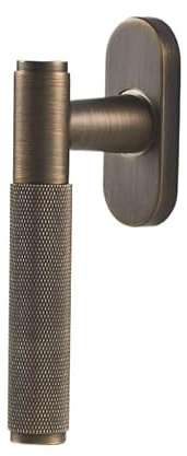 Lockable Window Handle Aluminum, Brass Key Lockable Casement Window Lever Handle for UPVC Windows and Doors(A)