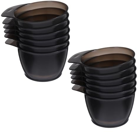 HONMEET 12 Pezzi Ciotole per Tinta Capelli in Plastica Resistente al Calore Miscelazione Colori Professionale per Saloni Contenitori Ergonomici Antigoccia per Balayage Colpi di Sole e