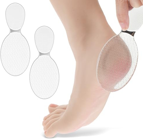 2 limas de cristal para pies, eliminador de callos de doble cara, lima de pies de cristal nano y removedor de callos adecuada para eliminar la piel muerta, grietas e hidratar los pies secos
