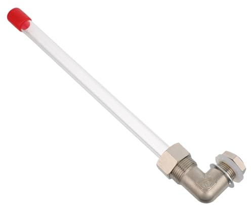MUCKLILY Indicatore di Livello Acrilico 20 CM per Caldaia e Serbatoio Acqua Misuratore Portatile Resistente ad Alta Pressione per Controllo Livello Liquido in Vasche Antincendio
