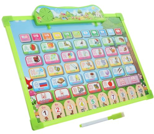 Gogogmee Poster Alfabeto Russo Sonoro, Tabella Educativa Abs Resistente per Scuola e Casa, Arazzo da Parete Didattico Colori Brillanti e Pronuncia Guidata