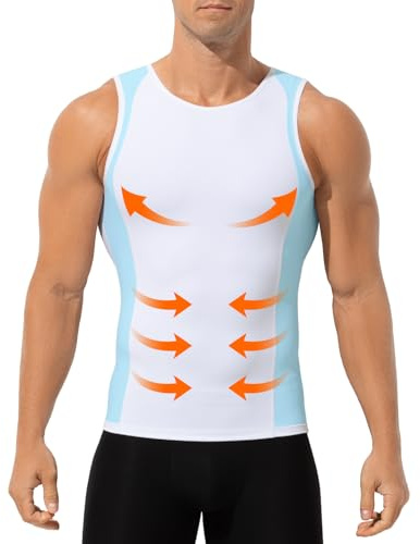 Arjen Kroos Shapewear herr magkontroll linne body shaper undertröja ärmlös kompressionströja elastisk sport figurformande mage väg skjorta