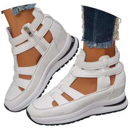 Genérico 2026 Sandalias de Plataforma Informales, Transpirables, Abiertas, para Trabajo, sin Cordones, cómodas, con Correa de Velcro.