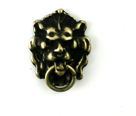 Dolls House Antique Gold Lions Head Knocker Miniature Accessory Door Furniture