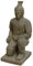 korb-outlet Gartenfigur Chinesischer Soldat kniend Steinguss/Steinfigur Krieger Terrakotta Armee Statue 100cm für Haus und Garten
