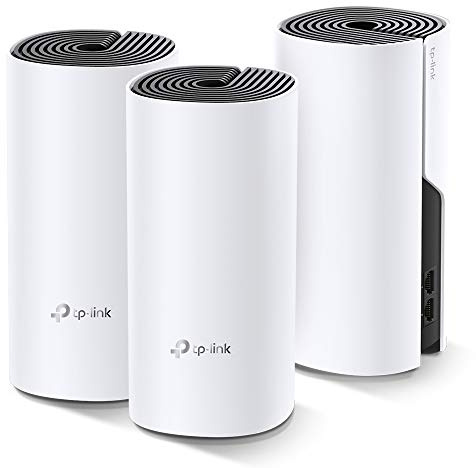TP-Link Deco Whole Home Mesh WiFi System – Up to 5,500 Sq.ft. Coverage, WiFi Router/Extender Replacement, Gigabit Ports, Seamless Roaming, Parental Controls, Works with Alexa(Deco M4 3-Pack)