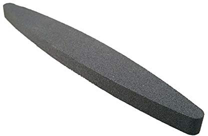 Double-Sided Sharpening Stone 230 mm / 9 - Oval Whetstone for Knives, Scythes, Chisels, Blades, Scissors, Tools - Fine Grit Electrocorundum Honing Block for Garden, Workshop, DIY, Bench Sharpening