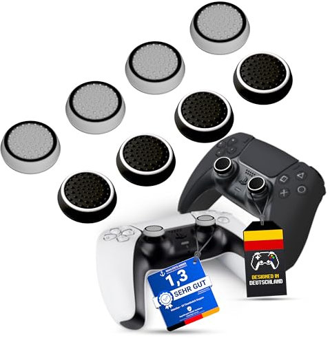 MatoSan® 8X Capuchons Thumbstick – Accessoires de Grip pour Manettes – Amélioration de la Précision et du Contrôle – Compatible avec PS5 et PS4