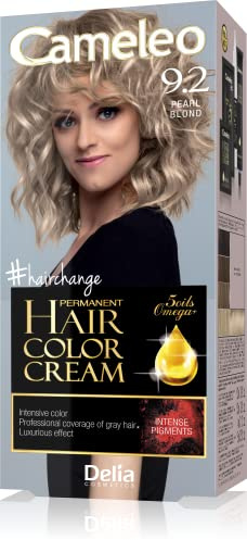 Cameleo - Crema Colorante Permanente para el Cabello - Rubio perla - Color Intenso y Protección - 5 Aceites + Ácidos Omega Plus - Tinte para el Cabello Profesional y Lujoso - Kit Completo
