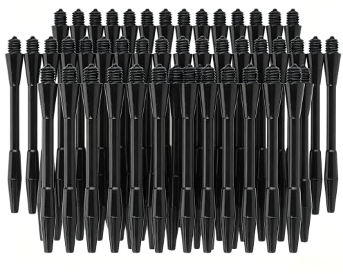 Leylor Eje de dardo - 100 Piezas de 2.0 Pulgadas, Varilla de dardo Fuerte con Varilla de plástico PP Nailon para Dardos de Bricolaje (Negro)