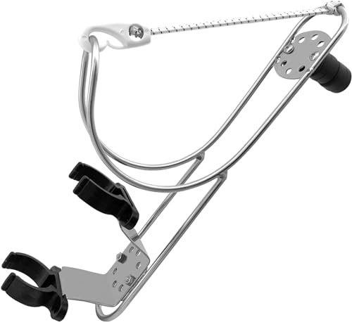 SMART MARINE Support de bouée de sauvetage en acier inoxydable avec double anneau en forme de fer à cheval - Support en plastique pour rail de 2,2 cm à 2,5 cm