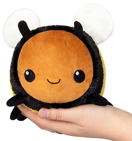 Squishable - Snugglemi Snackers Fuzzy Bumblebee - Garden Collection - 6 in - Soft Toy Collectible Stuffed Animal - Beans