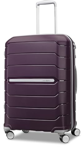 Samsonite Freeform Medium Luggage with Dual 360° Spinner Wheels - Checked Suitcase - TSA Lock, Airline-Approved - Lightweight Durable Polypropylene Expandable Hardshell - Amethyst Purple
