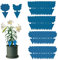 Lamkrtlp 48 pièces Bleus Mouche piège Double Face, Pièges à Insectes, pièges adhésifs sans Insecticide pour Lutter Contre Les parasites des Plantes d'intérieur
