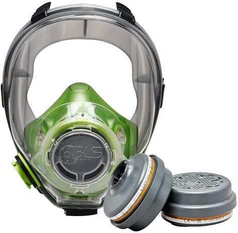 BLS 5600 con filtri 221 A2P3 R D Maschera Intera con Guarnizione in TPE e 2 Filtri Sostituibili 221 A2P3 con Attacco a Baionetta b-lock. Per Gas/Vapori, Polveri, Verniciatura, Stuccatura e Solventi