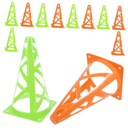 HANABASS 9 Zoll Große Trainingshütchen Aus Pp-Kunststoff 12er-Pack Sicherheitshütchen Für Fußball Basketball Tennis Fußball Beweglichkeitsübungen