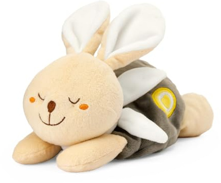 Chicco My Sweet Doudou Coniglietto Warm Cuddle, Coniglietto in Morbido Velluto, Sacchetto con Sale da Scaldare in Microonde, da Posizionare sul Pancino del Bambino, Calore Aiuta a Calmare Coliche, 0M+