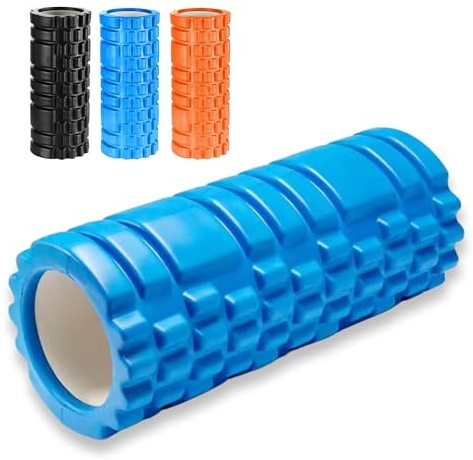 Foam Roller for Gym Equipment - Lightweight Blue Foam Rollers for Muscles and Back Massagers for Pain Relief - Premium Quality Massage Tool by Zuvo