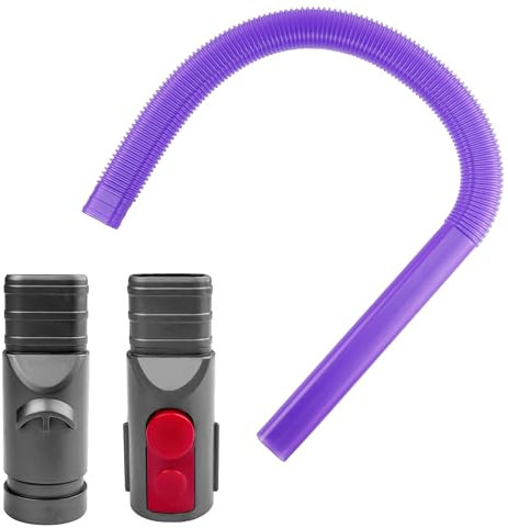 Crihovy Embout Suceur Plat Flexible Longue, Compatible avec Dyson V15 V12 V11 V10 V8 V7 V6, Accessoire Aspirateur pour Enlève les Peluches des Sèche-linge, des Ouvertures d'Aération et de la Voiture