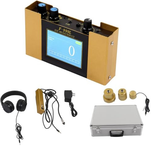 ZephyrGlow Geófono de Fugas de Agua con Auriculares - Detector de Fugas de Agua Tuberías Subterráneas, Herramienta para Detección de Fugas