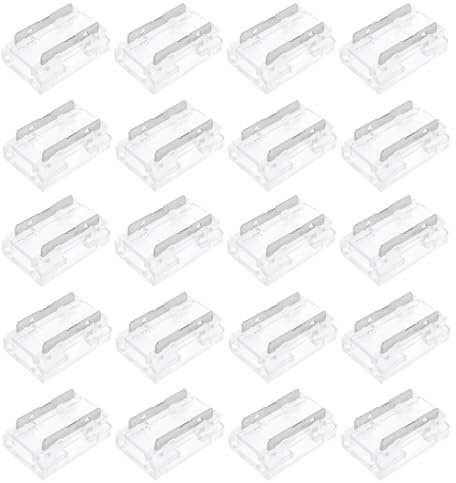 VGOL 20 Piezas Conectores LED COB de 2 Pines para Tiras de Luz de Cinta de 10 Mm 9 en 1 Sin área Oscura Adecuados para Tiras de Luz COB Y SMD IP20