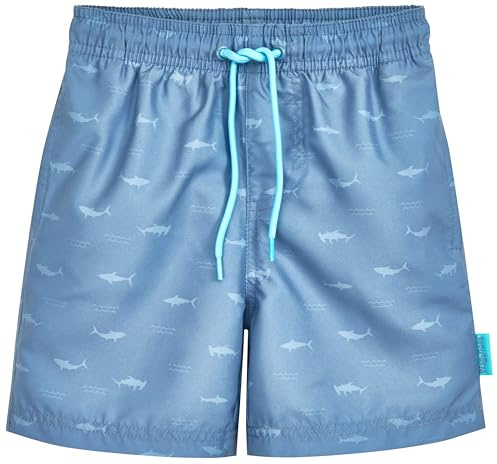 Playshoes Boy's Badehose Board shorts, Allover Sharks, 98–104 cm