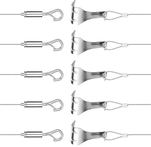 Set di ganci per appendere quadri, ganci regolabili e guide per stampaggio, cavo per foto regolabile