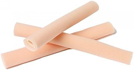 Espuma de protección para dedos tubulares de podología – 25 cm de longitud – Tamaño AX 15 mm con superposición x1